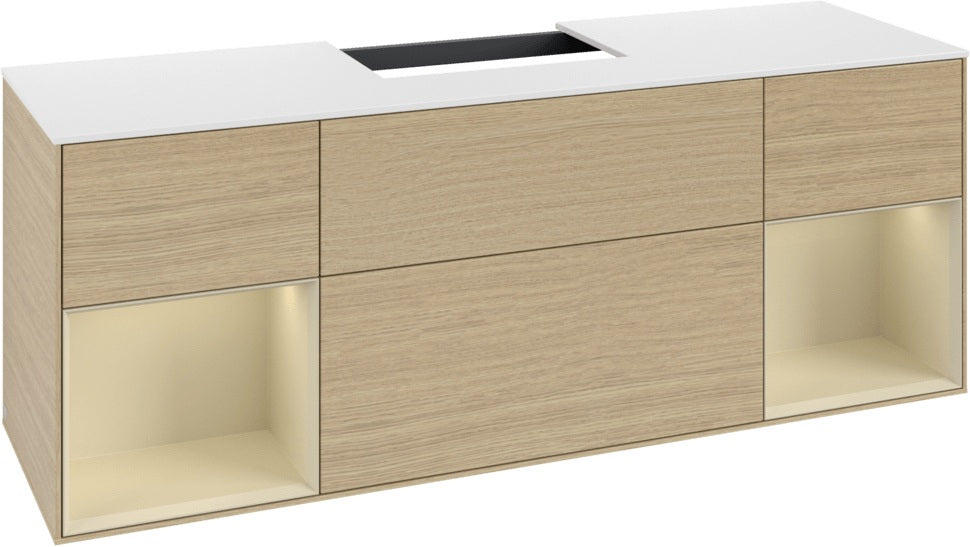 Villeroy & Boch Finion Waschtischunterschrank 1600 mm Glossy White Lacquer mit LED-Beleuchtung