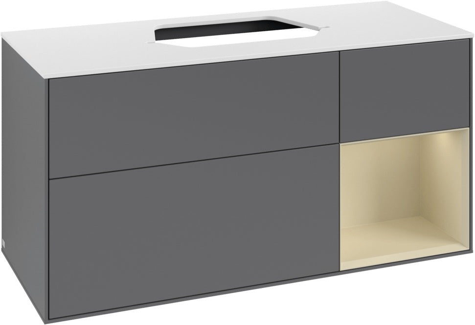 Villeroy & Boch Waschtischunterschrank Finion F421G 1200 mm Glossy White Lacquer