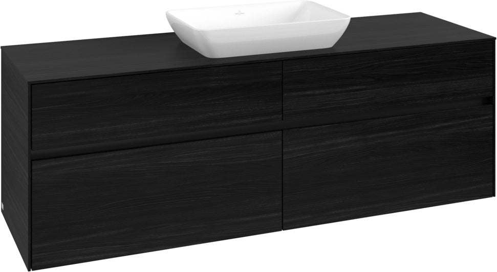 Villeroy & Boch Waschtischunterschrank Collaro C12000 1600 mm Black Oak mit 4 Auszügen