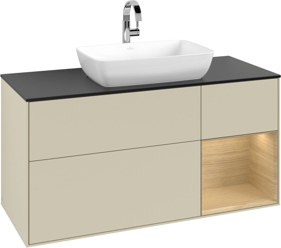 Villeroy & Boch Finion Waschbeckenunterschrank 1200 mm Glossy White Lacquer mit Beleuchtung