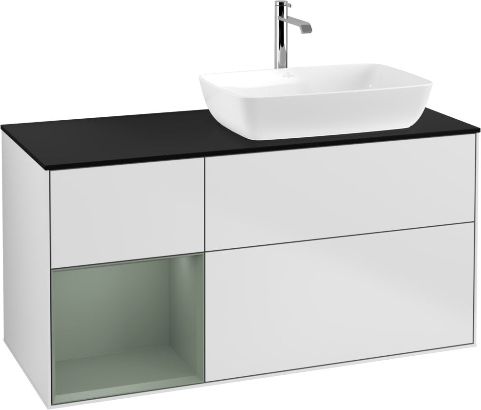 Villeroy & Boch Finion Waschtischunterschrank 1200 mm Glossy White Lacquer mit Beleuchtung