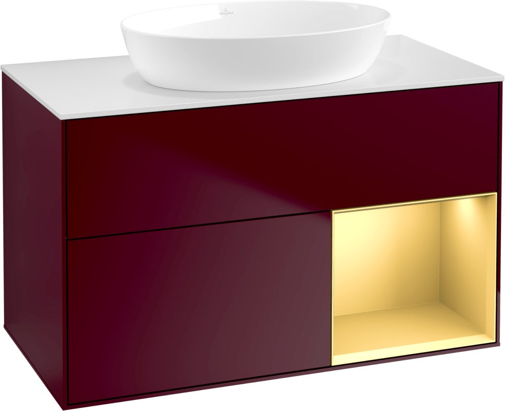 Villeroy & Boch Finion Waschtischunterschrank FA21GFGF 1000 mm Glossy White Lacquer