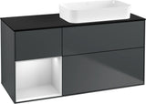 Villeroy & Boch Finion Waschtischunterschrank 120 cm Glossy White Lacquer mit Beleuchtung