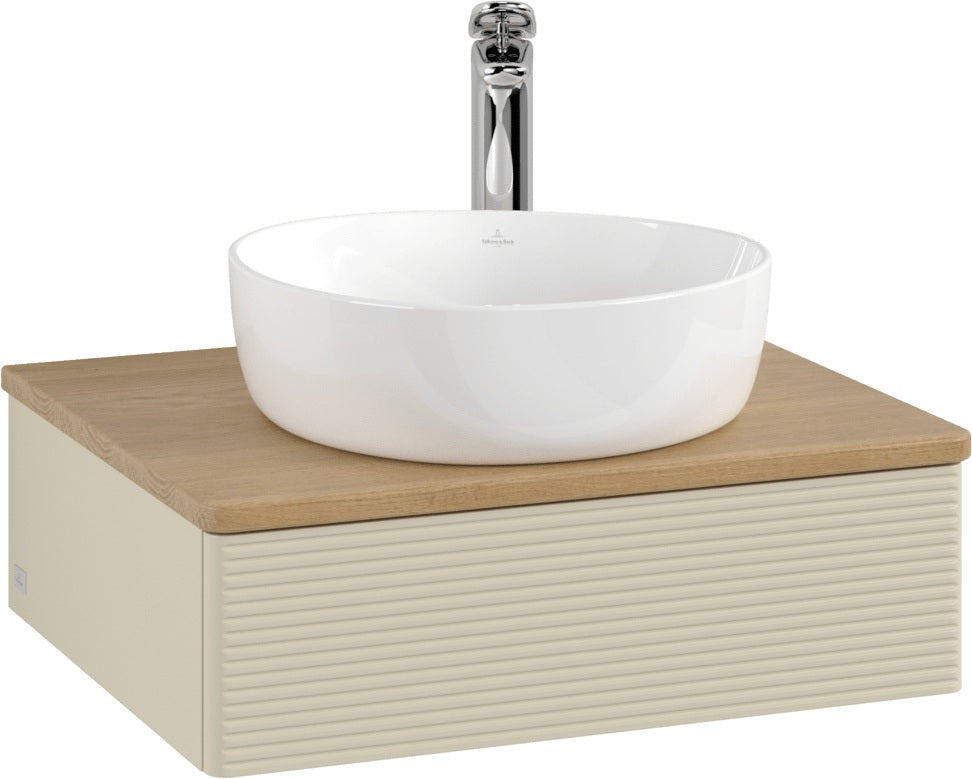 Villeroy & Boch Waschtischunterschrank Antao 600 mm Anthrazit Matt mit LED-Auszugsbeleuchtung