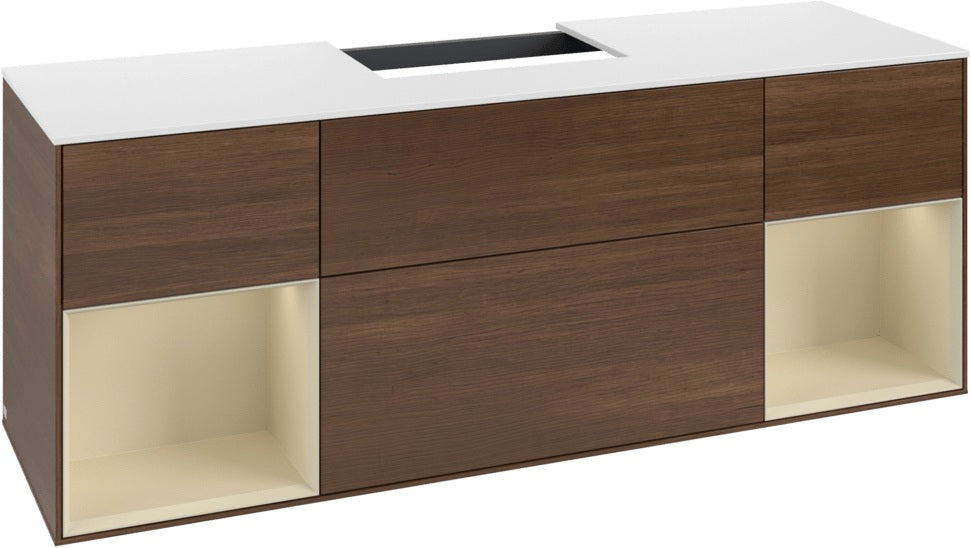 Villeroy & Boch Finion Waschtischunterschrank 1600 mm Glossy White Lacquer mit LED-Beleuchtung