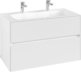 Villeroy & Boch Waschbeckenunterschrank Collaro C13900 in White Oak – 996 mm, 2 Auszüge, SoftClosing