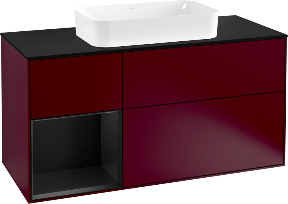 Villeroy & Boch Finion Waschtischunterschrank 1200 mm Glossy White Lacquer mit LED-Beleuchtung