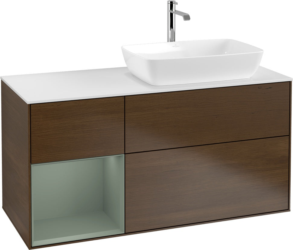 Villeroy & Boch Finion Waschbeckenunterschrank 1200 mm Glossy White Lacquer mit Beleuchtung