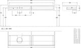 Villeroy & Boch Waschbeckenunterschrank Antao L15051 1600 mm Anthrazit Matt mit Auszugsbeleuchtung