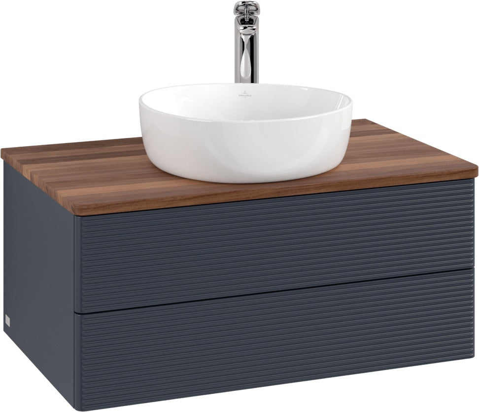 Villeroy & Boch Waschbeckenunterschrank Antao 800x360x500 mm Anthracite Matt Lacquer mit Auszugsbeleuchtung