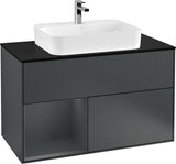 Villeroy & Boch Finion Waschtischunterschrank 1000 mm Glossy White Lacquer mit LED-Beleuchtung
