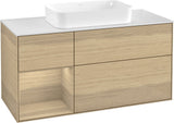 Villeroy & Boch Finion Waschbeckenunterschrank 1200 mm Walnut Veneer mit Beleuchtung