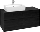 Villeroy & Boch Waschbeckenunterschrank Collaro C129 Black Oak 1200 mm mit 4 Auszügen