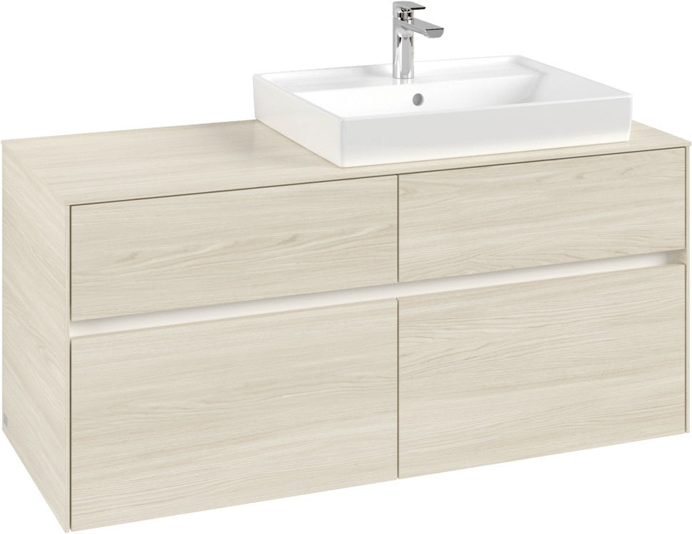 Villeroy & Boch Waschtischunterschrank Collaro C083 B0, 1200 mm, White Oak, mit Beleuchtung und SoftClosing