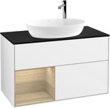Villeroy & Boch Finion Waschbeckenunterschrank G892G 1000 mm Glossy White Lacquer mit Beleuchtung