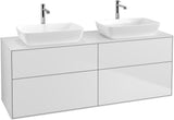 Villeroy & Boch Finion Waschbeckenunterschrank 1600 mm Glossy White Lacquer mit Beleuchtung