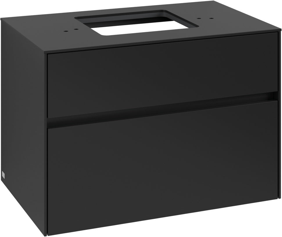 Villeroy & Boch Waschbeckenunterschrank Collaro C124 800 mm Volcano Black mit SoftClosing