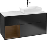 Villeroy & Boch Finion Waschbeckenunterschrank 1200 mm Glossy White Lacquer mit Beleuchtung