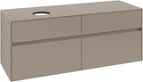 Villeroy & Boch Waschbeckenunterschrank Collaro C046 B0 1400 mm Taupe mit Beleuchtung