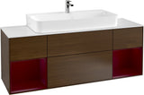 Villeroy & Boch Finion Waschtischunterschrank 1600 mm Glossy White Lacquer mit Beleuchtung