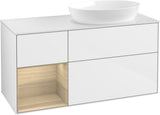Villeroy & Boch Finion Waschtischunterschrank 1200 mm Glossy White Lacquer mit Beleuchtung