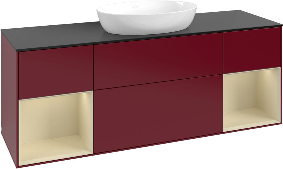 Villeroy & Boch Finion Waschtischunterschrank 1600 mm Glossy White Lacquer mit Beleuchtung