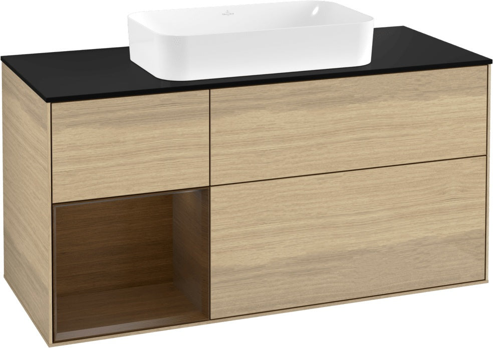 Villeroy & Boch Finion Waschtischunterschrank 1200 mm Glossy White Lacquer mit LED-Beleuchtung