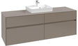Villeroy & Boch Collaro Waschtischunterschrank 1600 mm Truffle Grey mit 4 Auszügen und Push-Open