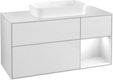 Villeroy & Boch Finion Waschtischunterschrank G711G Black Matt Lacquer 1200 mm mit Beleuchtung