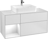Villeroy & Boch Finion Waschtischunterschrank G161G 1200 mm Glossy White Lacquer mit LED-Beleuchtung