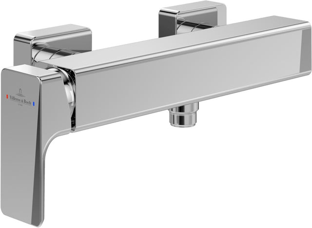 Villeroy & Boch Subway 3.0 Einhebel-Duscharmatur TVS11200100 – Eckig, Chrom, Wandmontage