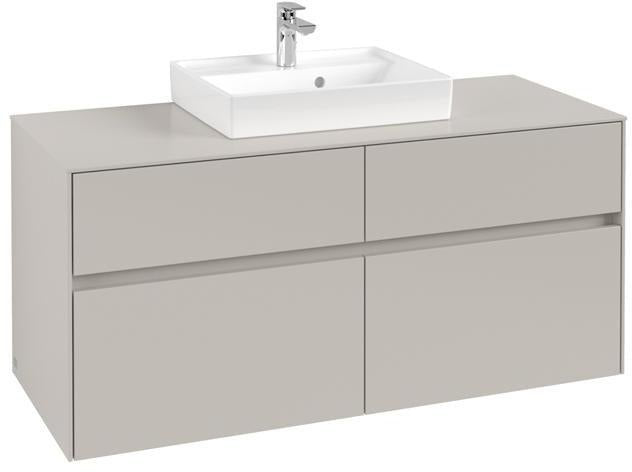 Villeroy & Boch Collaro Waschtischunterschrank 1200 mm mit 4 Auszügen in Black Matt Lacquer