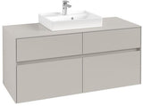 Villeroy & Boch Collaro Waschtischunterschrank 1200 mm mit 4 Auszügen in Black Matt Lacquer