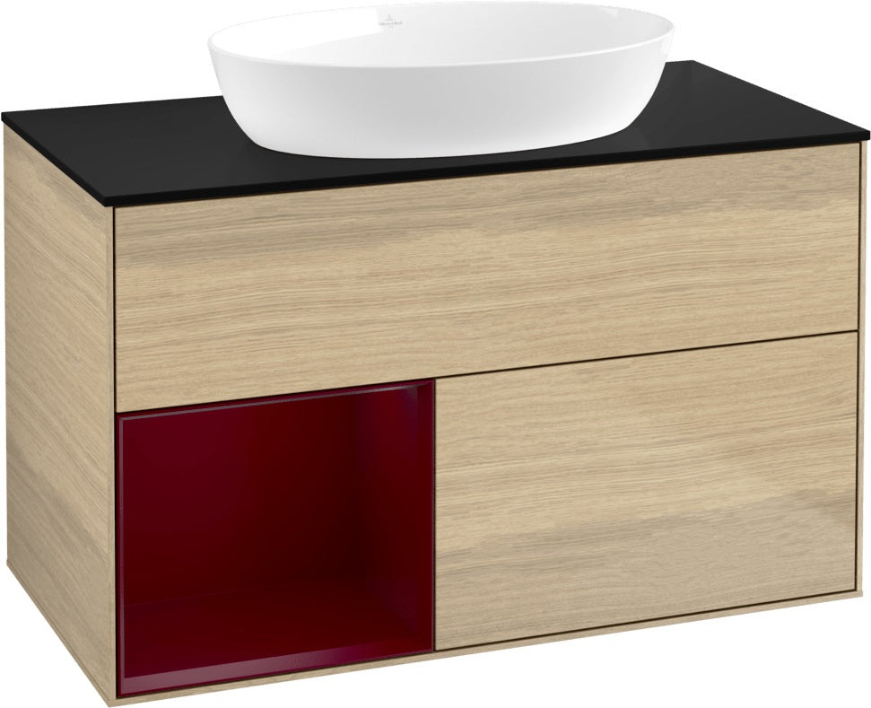 Villeroy & Boch Finion Waschtischunterschrank 1000 mm Glossy White Lacquer mit Beleuchtung