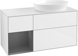 Villeroy & Boch Finion Waschtischunterschrank 1200 mm Glossy White Lacquer mit Beleuchtung