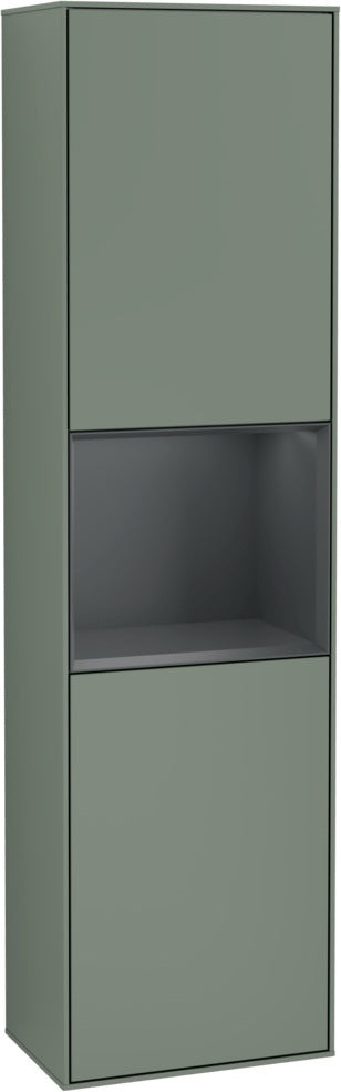 Villeroy & Boch Hochschrank Finion F460GF – 418 mm, Glossy White Lacquer, mit Beleuchtung & SoftClosing