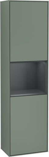 Villeroy & Boch Hochschrank Finion F460GF – 418 mm, Glossy White Lacquer, mit Beleuchtung & SoftClosing