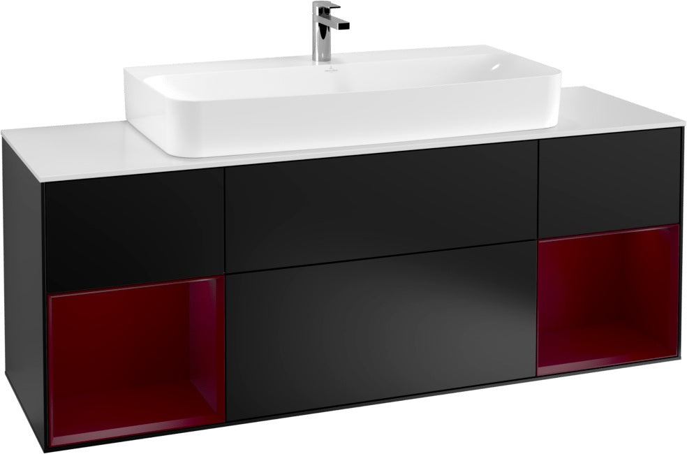 Villeroy & Boch Finion Waschtischunterschrank 1600 mm Glossy White Lacquer mit Beleuchtung