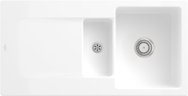 Villeroy & Boch Einbauspüle Siluet 60 R 333701R1 Weiß Alpin CeramicPlus Rechteckig 1000 mm