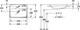 Villeroy & Boch Architectura Einbauwaschbecken 600x450mm Weiß Alpin – Rechteckig, mit Überlauf