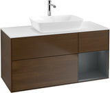 Villeroy & Boch Waschtischunterschrank Finion G831G 1200 mm Glossy White Lacquer mit Beleuchtung