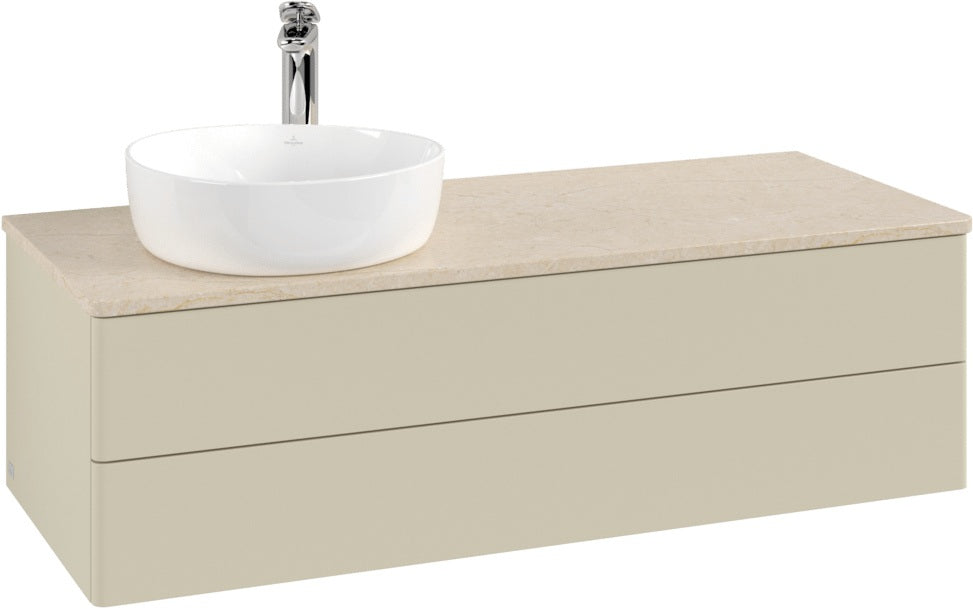 Villeroy & Boch Waschtischunterschrank Antao 1200 mm Silk Grey Matt mit 2 Auszügen