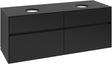 Villeroy & Boch Waschbeckenunterschrank Collaro C048 1400mm Volcano Black – 4 Auszüge, SoftClosing