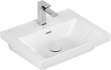 Villeroy & Boch Wandwaschbecken Subway 3.0 550x440mm Rechteck Weiß Alpin – Mit Überlauf & Hahnloch