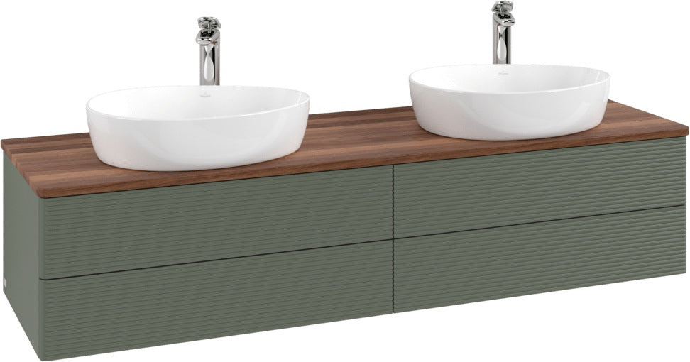 Villeroy & Boch Antao Waschtischunterschrank 1600 mm Anthracite Matt mit LED-Beleuchtung