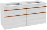 Villeroy & Boch Venticello Waschtischunterschrank 1257 mm Glossy White, 4 Auszüge, für 2 Waschtische