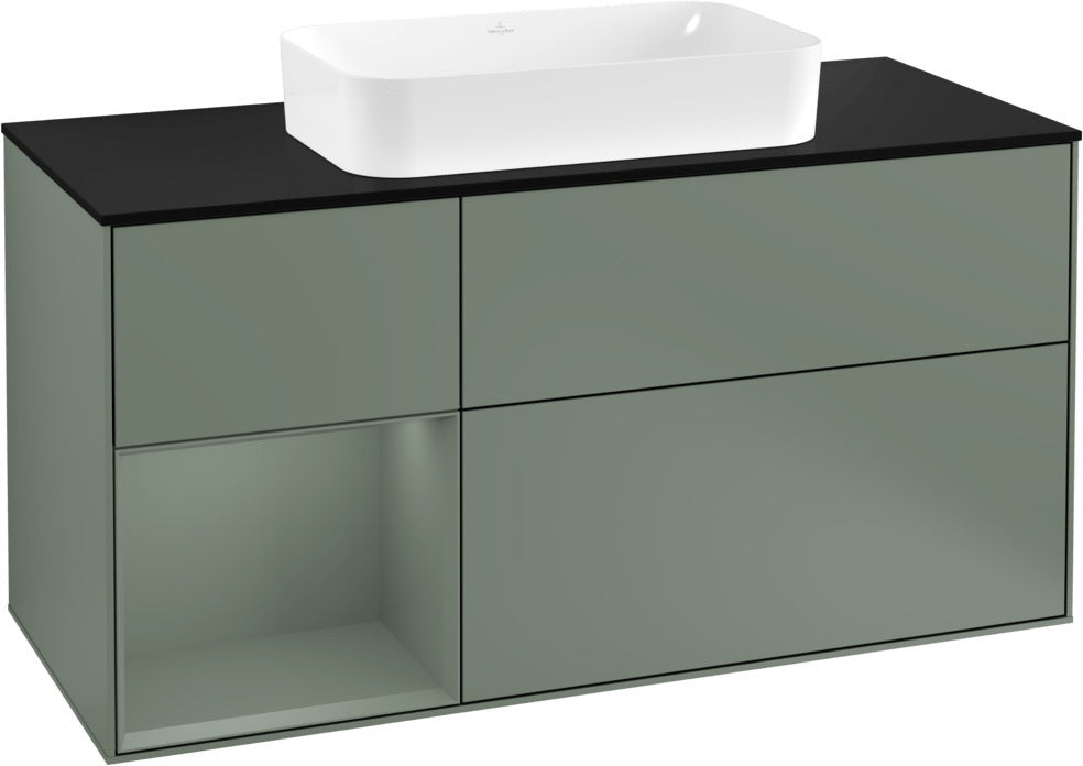 Villeroy & Boch Finion Waschtischunterschrank 1200 mm Glossy White Lacquer mit LED-Beleuchtung