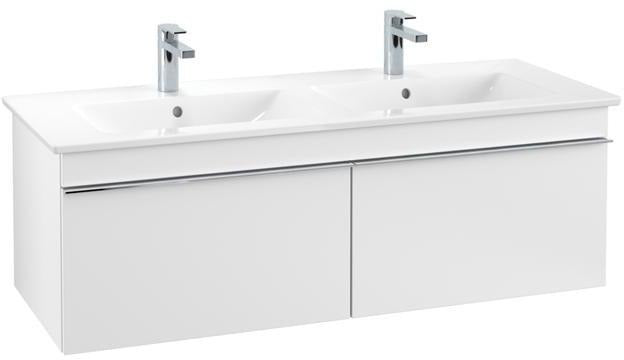 Villeroy & Boch Venticello Waschbeckenunterschrank 1253 mm Glossy White – 2 Auszüge, wandhängend