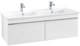 Villeroy & Boch Venticello Waschbeckenunterschrank 1253 mm Glossy White – 2 Auszüge, wandhängend