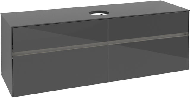 Villeroy & Boch Waschtischunterschrank Collaro C049 B0 1600 mm Glossy Grey mit Beleuchtung